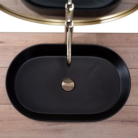 Lavoar ceramic pentru blat Rea Nadia Black Matt