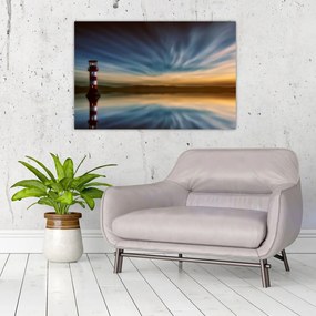 Tablou cu farul în mare (90x60 cm)