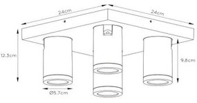 Spot LED dimabil Lucide 09930/20/30 TAYLOR 4xGU10/5W/230V IP44