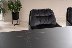 Masa extensibila Westin Ceramic Sahara negru/negru mat L160-240 cm