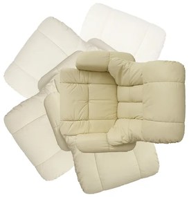 Fotoliu reglabil HABI crem/stejar natural