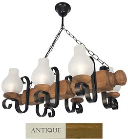 Candelabru rustic fabricat manual din lemn Rustic WOOD-RU-SP6