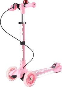 Trotineta copii cu roti luminoase din silicon NOVOKIDS™ Toy Cube , cu melodii si lumini, 3 roti,pliabila, maner reglabil pe inaltime,maxim 50 kg,