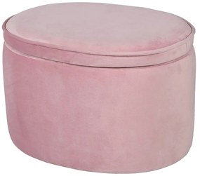 Puf pentru copii roz deschis cu tapițerie din catifea Lil Sofa – Roba