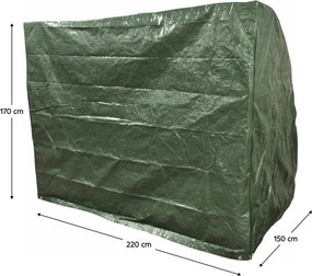 Husă de protecţie pentru leagănul de grădină, 220x150x170 cm, verde, KAVER TYP 28