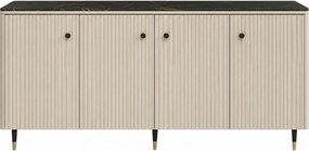 Comoda SIERRA SR8, casmir/negru, PAL laminat, 185x39x86 cm