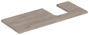 Blat pentru lavoar Geberit One cu decupaj in dreapta 120 cm nuc american Hickory
