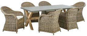 Set mobilier de grădină Sideny/Ollamo (natural) . 1076014