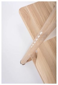 Bibliotecă din lemn masiv de stejar Gazzda Muse, 216 cm h