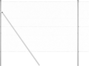 vidaXL Stâlp de gard. Argintiu 100 x 1,5 m (plasă de 36 mm) Oțel