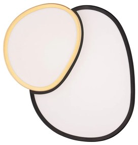 Plafonieră neagră/aurie LED 36x43.5 cm Rise – Trio