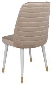 Set de scaune de sufragerie Hugo Cream and White,4 buc.