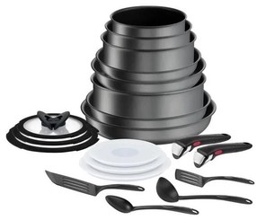 Set de vase de gătit Tefal 20 buc. INGENIO DAILY CHEF ON negru
