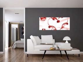 Tablou cu inima din fum (120x50 cm)