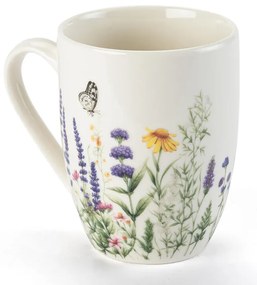 Set de căni din porţelan LAVANDĂ ŞI FLUTURI în cutie cadou 350 ml 2 buc