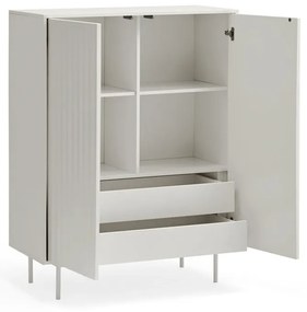 Comodă înaltă albă 97x130 cm Sierra - Teulat