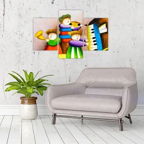 Tablou - Muzicanții, pictură (90x60 cm)