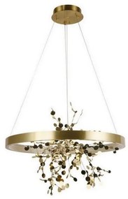 Lustră LED dimabilă pe cablu LED/40W/230V 3000-6500K auriu + telecomandă