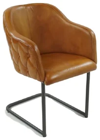 Scaun din piele naturala pentru living ✔ model ENZO