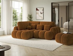 Puf Tapitat Covio 85x85x52 cm, maro Chenille – Kendell 22