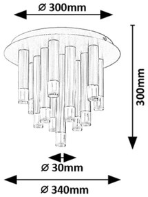 Plafoniera stil minimalist Ramira 13L aurie