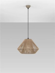 Lustra, Pendul din ratan sintetic pentru exterior Aell maro deschis