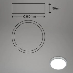 Plafonieră LED RGBW dimabilă Briloner 3709-014 LED/22W/230V argintiu + telecomandă