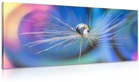 Tablou picături de rouă pe iarbă pe un fundal abstract