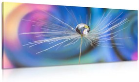 Tablou picături de rouă pe iarbă pe un fundal abstract