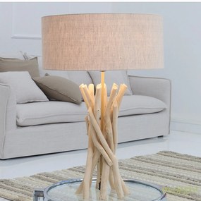 Veioza deosebita / Lampa de masa cu design rustic Treibholz Cara A-38154 VC