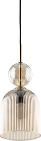 Pendul pe cablu SOPHIA 1xE14/10W/230V negru/bej fumuriu