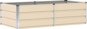 vidaXL Jardinieră Creme 160 x 80 x 45 cm Oțel