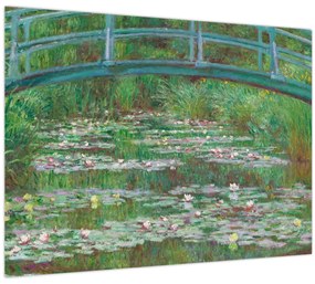 Tablou pe sticlă - Claude Monet, The Japanese Footbridge, reproducere (70x50 cm)