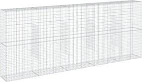 vidaXL Coș gabion cu capac, 500x50x200 cm, fier galvanizat