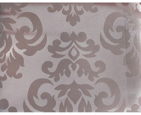 Fata de masa din Brocart (matase) cu motive florale XXL CASA GINO ,ALB SI BEIGE,160X210, masa 8 persoane