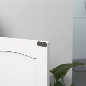 kleankin Mobilier Sub Lavoar Baie cu 2 Usi din MDF, 60x33x60cm, Gri si Alb | Aosom Ro