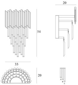 Aplică MAXLIGHT W0227 VOGUE 4xG9/40W/230V auriu