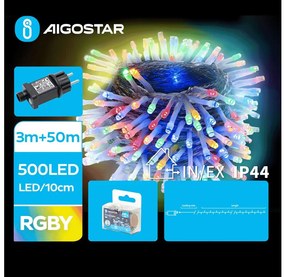 Instalație LED de Crăciun de exterior Aigostar 500xLED/8 funcții 53m IP44 multicolor