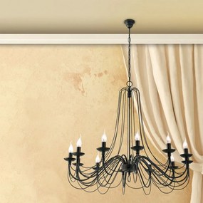 Candelabru design rustic cu 12 brate Vela, Antik