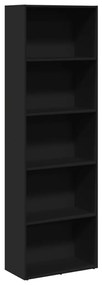 857918 vidaXL Bibliotecă, negru, 60x30x189 cm, lemn prelucrat