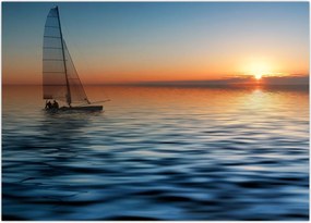 Tablou - Bărci cu vele pe mare (70x50 cm)