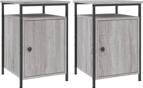 vidaXL Noptiere, 2 buc., gri sonoma, 40x42x60 cm, lemn prelucrat