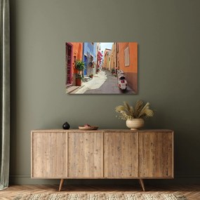 Tablou pe sticlă cu strada din Sardinia (70x50 cm)