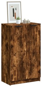 vidaXL Pantofar, stejar fumuriu, 59x35x100 cm, lemn compozit