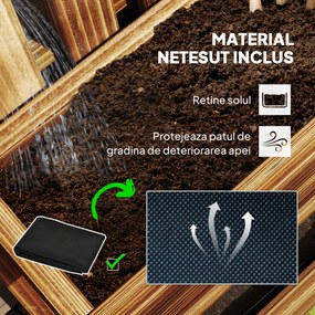 Outsunny Jardinieră Verticală cu 3 Vase Detașabile și Orificii de Drenaj, 60x16x80 cm, Maro | Aosom Romania