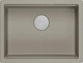 Chiuveta compozit sub blat Quadron Logan 100 bej - inox 59.5x45.1 cm