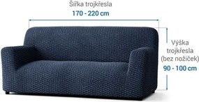 Gaico Huse bielastice MOSAICO albastre fotoliu triplu (l. 170 - 220 cm)