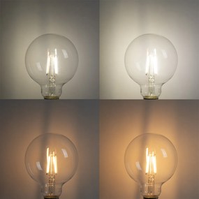 Set de 5 becuri LED inteligente E27 G95 4.5W 470lm 2700-6500K