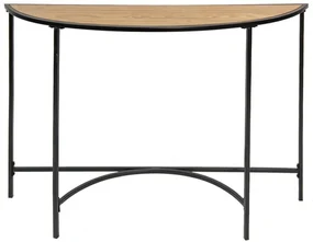 Consola neagra din lemn si metal, Clairette