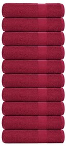 vidaXL Prosoape de baie 10 buc Bordeaux 100x150cm 360 g/m² 100% bumbac